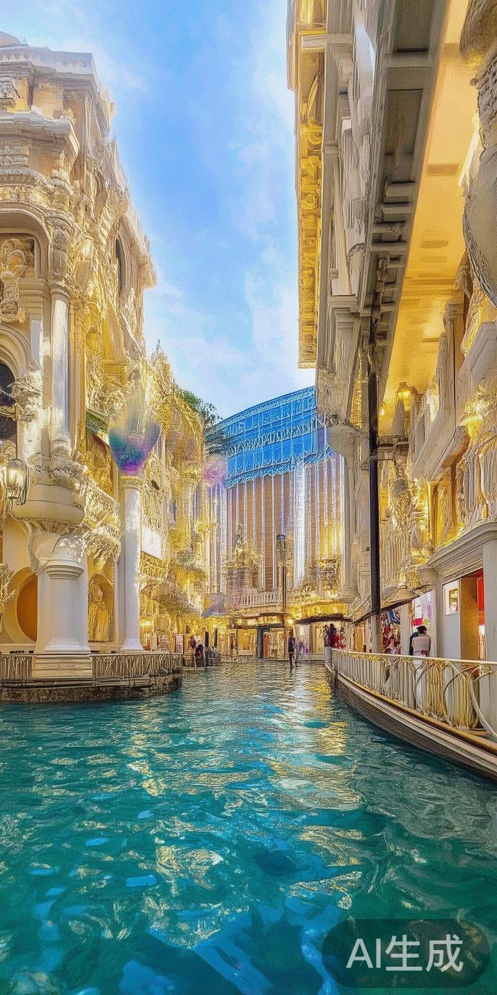 澳门威尼斯酒店通过精心的设计，将“威尼斯”元素融入